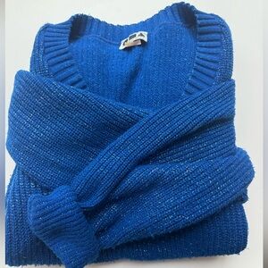 1991 Iridescent Blue Knit Sweater